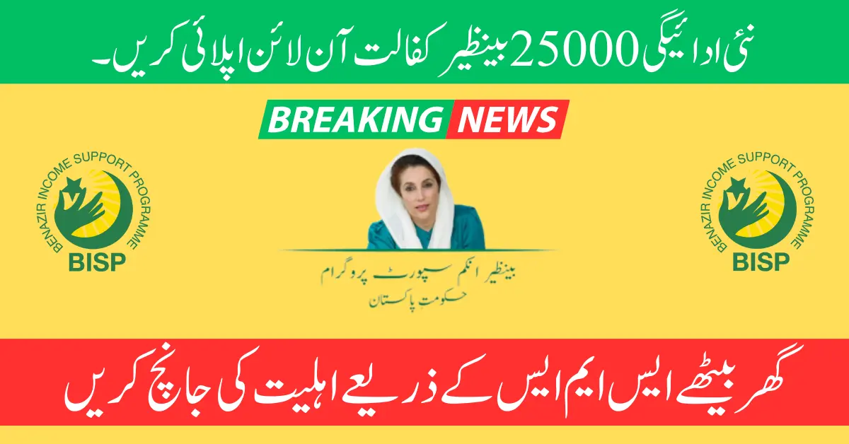 New Payment 25000 Benazir Kafalat Apply Online