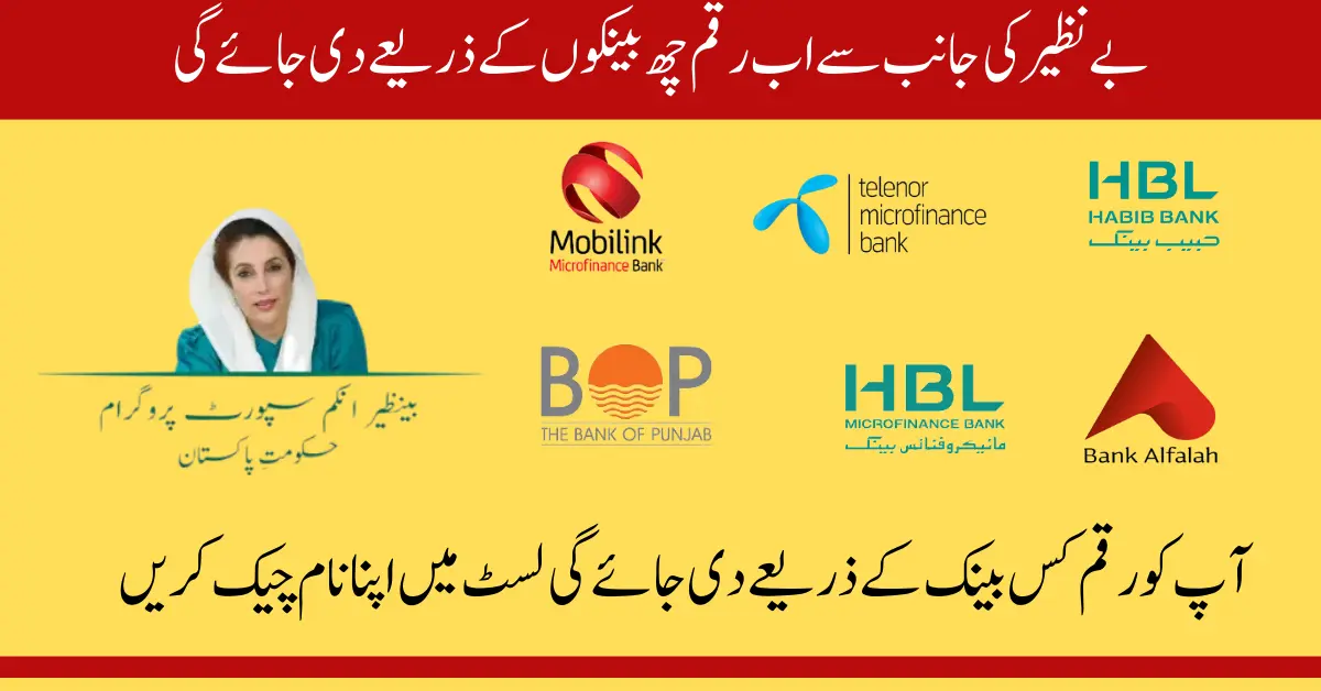 BISP Officially Announced 6 Banks For Next Quarterly Payment