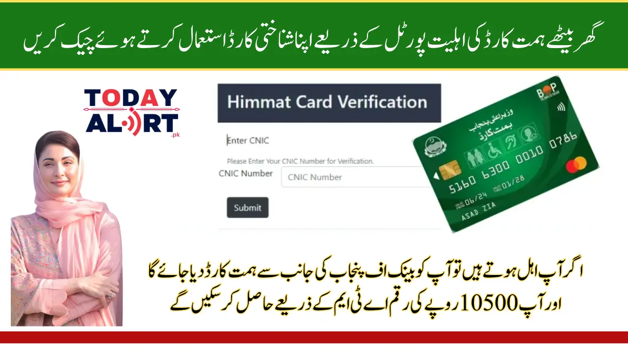 Portal To Check Eligibility Online For Himmat Card By CNIC