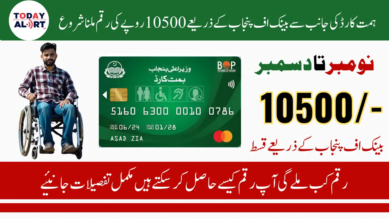 Himmat Card 10500 November to December Payment By Bank Of Punjab